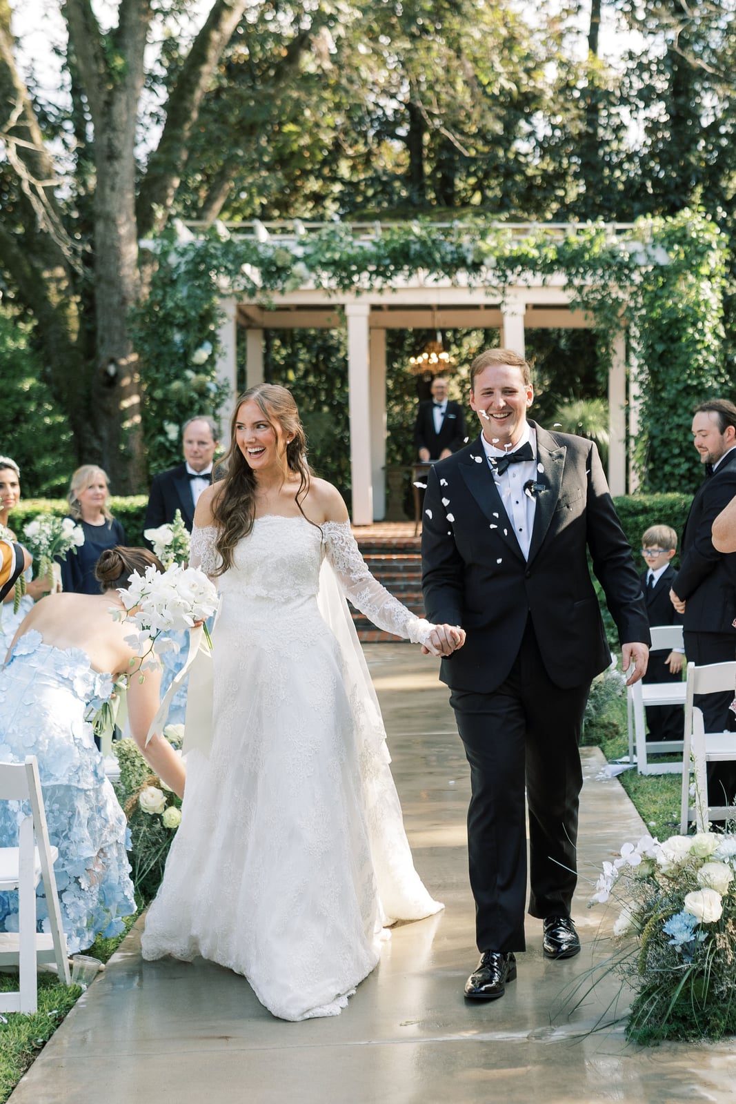 A moment from the Hartnett wedding — designed by Lael Florals