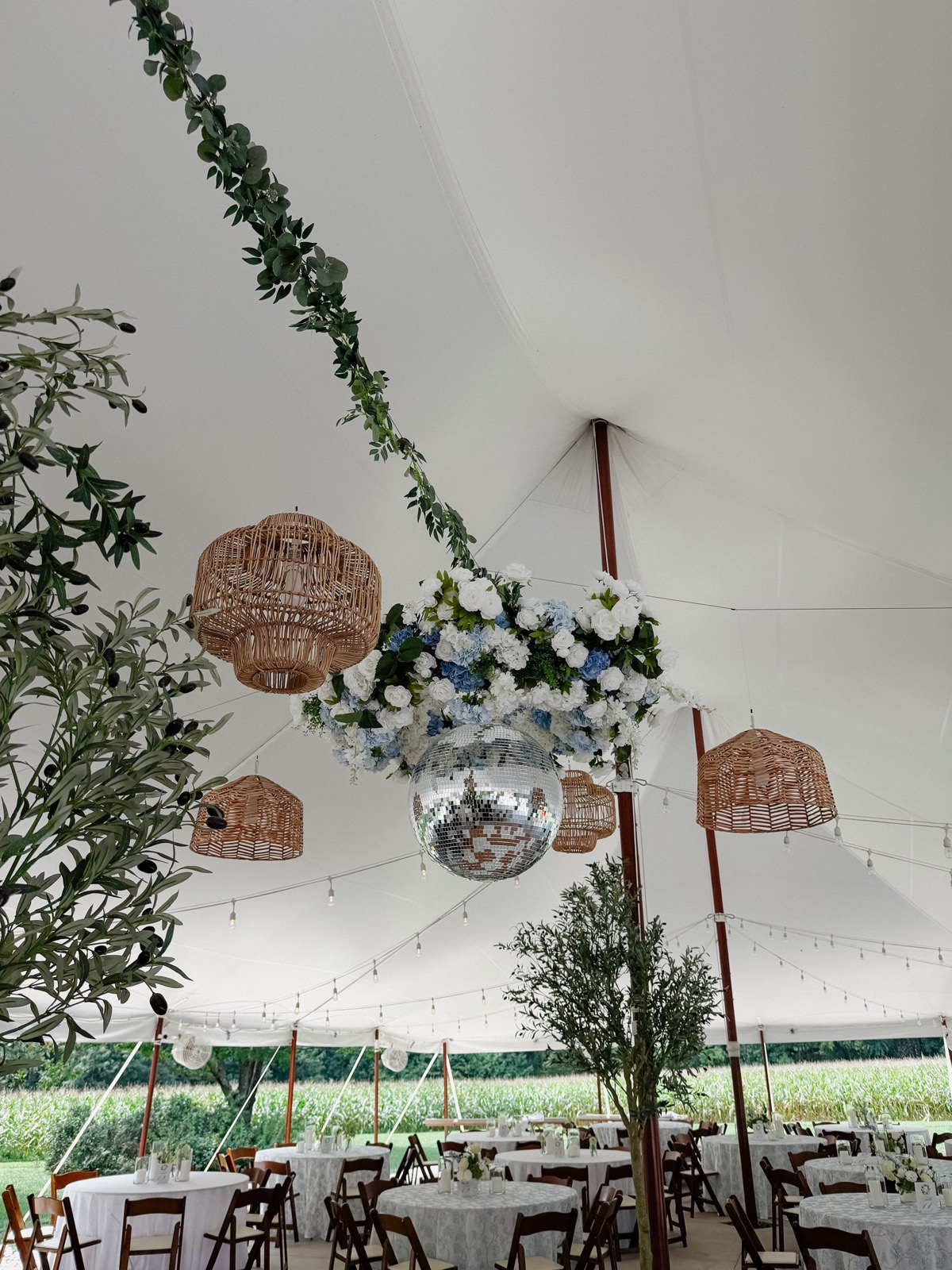 A Wedding Weekend at Historic Whitewood — Including a Suspended Floral Chandelier
